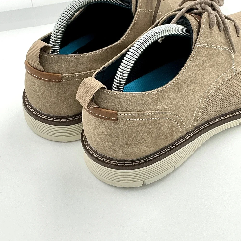 Dockers Mens Size 8.5 Supreme Comfort Oxford Derby Taupe Shoes NEW Elmington $85
